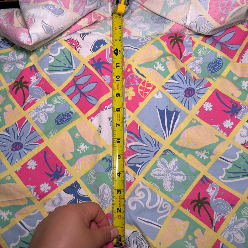 Y2K VTG Tropical Patchwork Skort Multi Color Cotton Tropical Vacation Resort - Picture 11 of 12